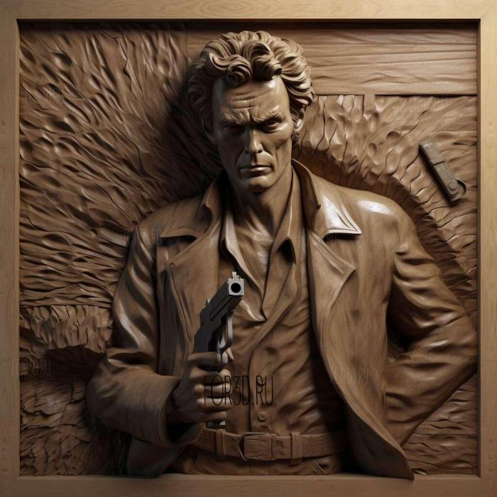 Dirty Harry 1 stl model for CNC
